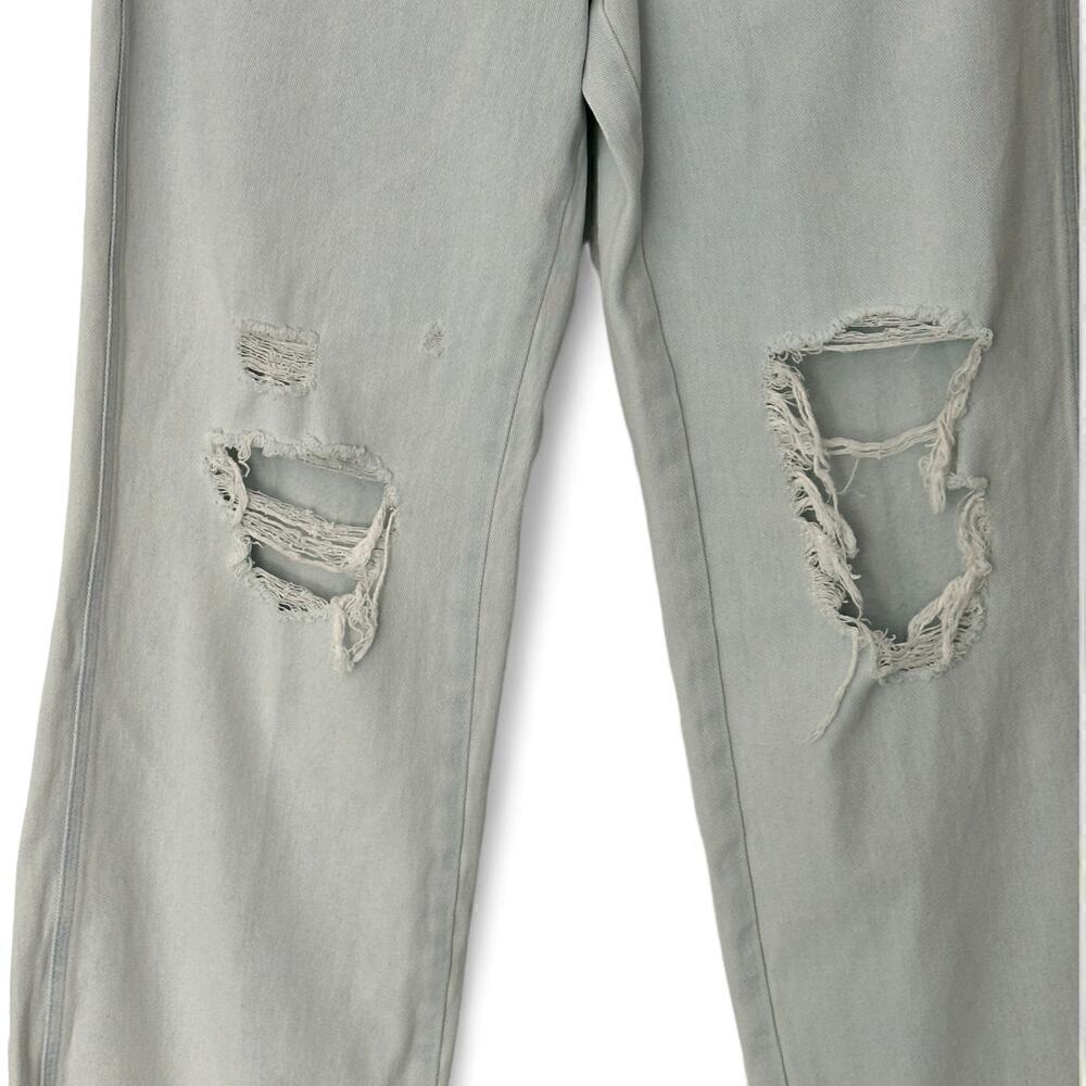 PacSun Light Indigo Ripped High Rise Baggy Jeans (30) - Picture 5 of 16